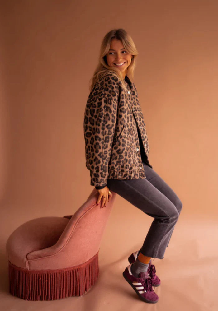 Lola - Luipaard-Print Bomberjack
