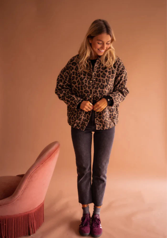 Lola - Luipaard-Print Bomberjack