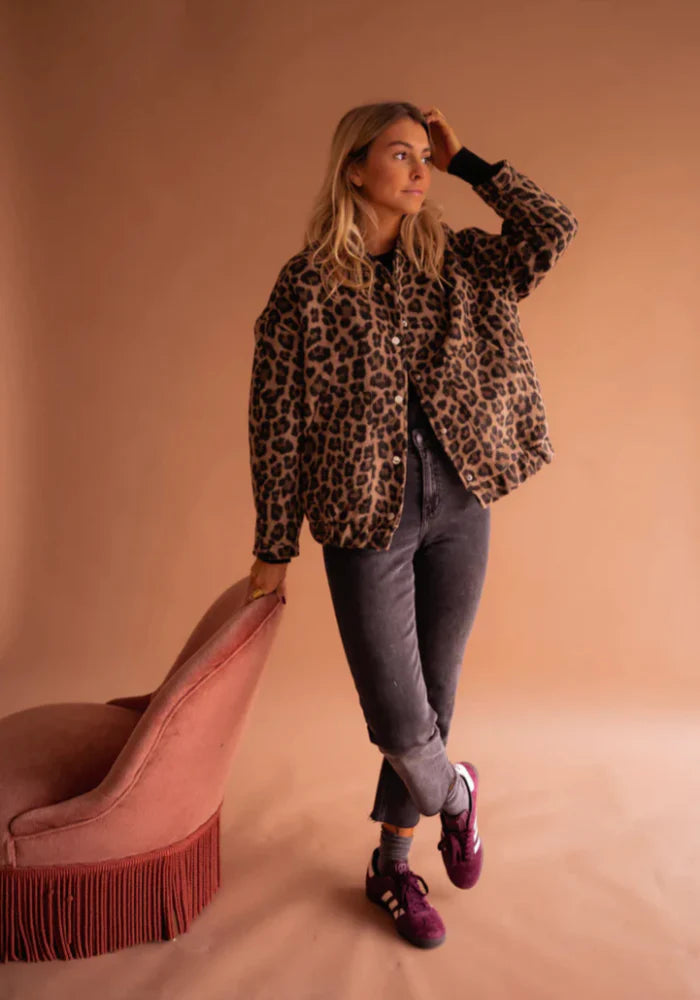 Lola - Luipaard-Print Bomberjack
