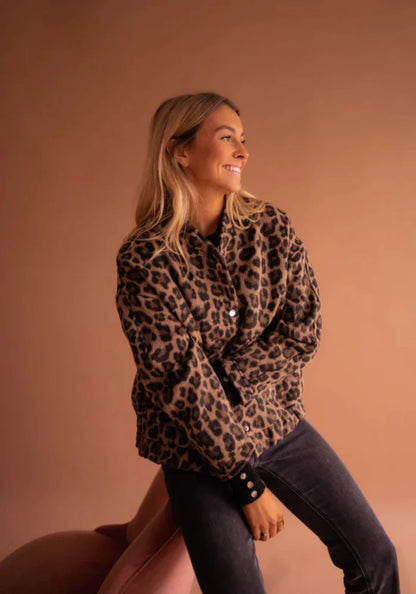 Lola - Luipaard-Print Bomberjack