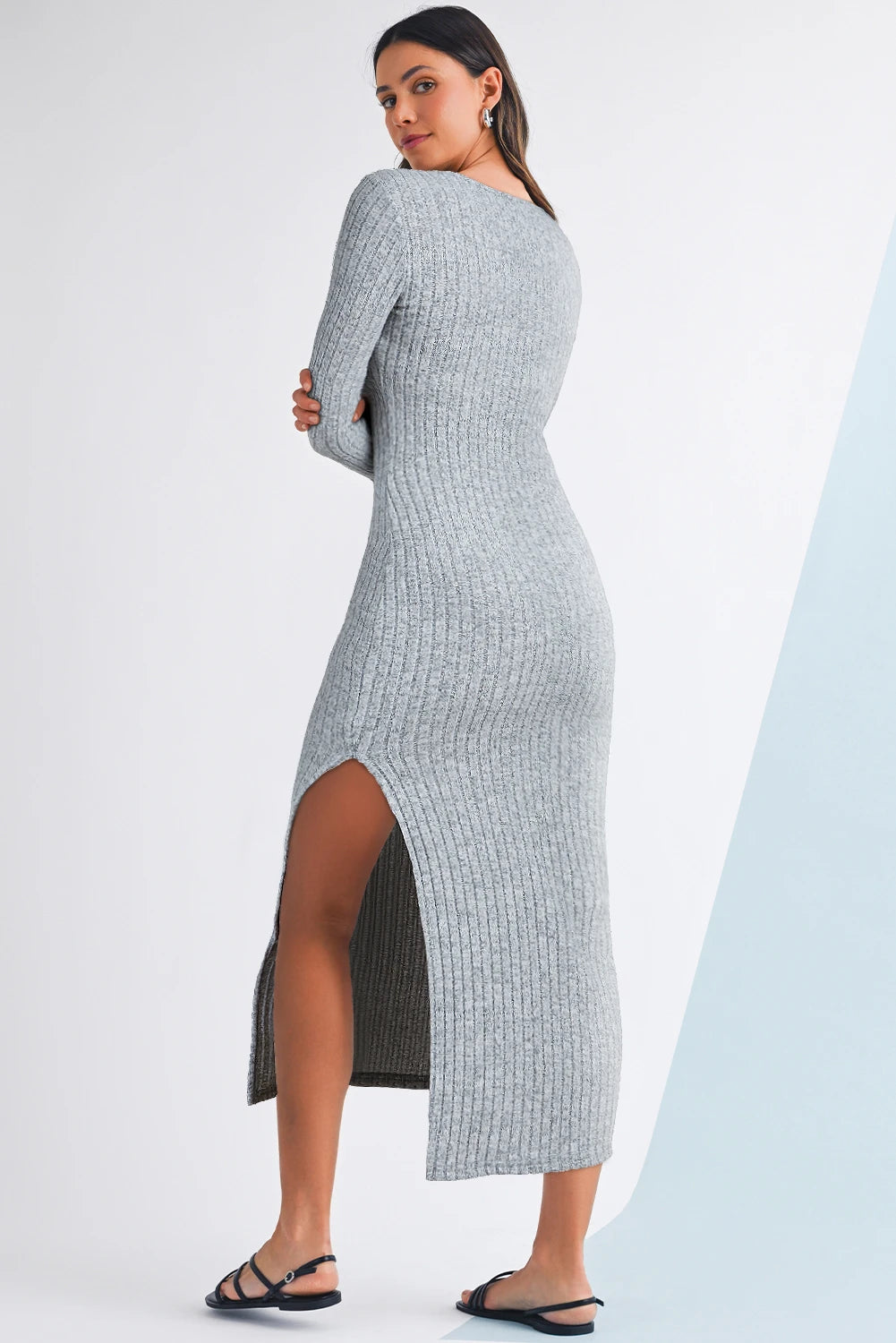 Mackenzie - Gebreide Midi-Jurk